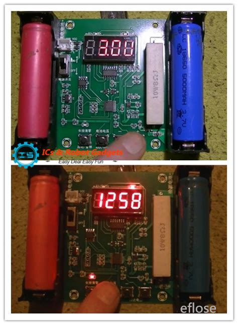 18650 Lithium Battery Capacity Tester from ICStation on Tindie