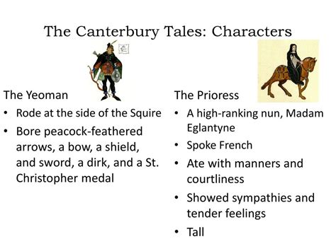 Canterbury Tales Characters Yeoman