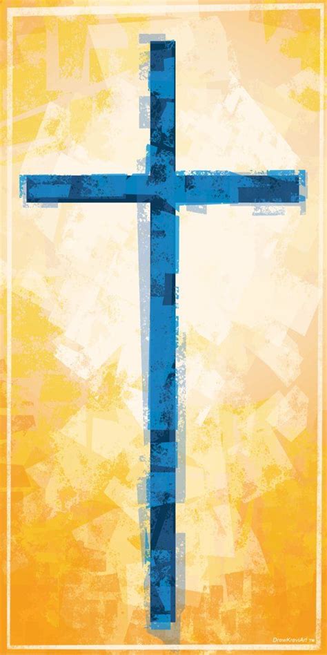 Cross, Christian Banner, Church Banner, Church Art, Golden Cross Art, Wall Adhesive, Wall Art ...