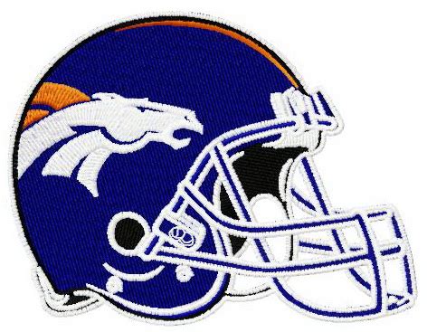 Denver Broncos helmet machine embroidery design