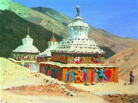 Posthumous monuments in Ladakh, 1875 - Vasily Vereshchagin - WikiArt.org