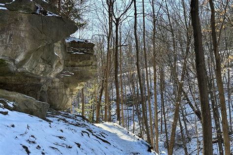 Smokey Hollow trail is a forested hike in Ontario that leads to a waterfall