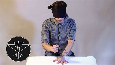 The BLINDFOLDED Knife Game Song - YouTube