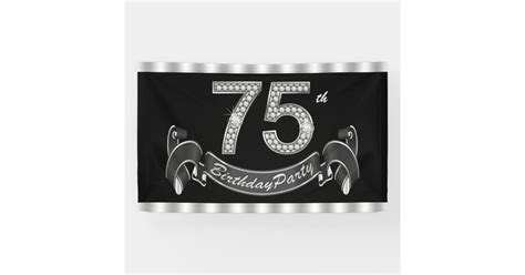 75th Birthday Party Banner | Zazzle