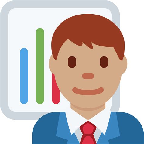 "man office worker: medium skin tone" Emoji - Download for free – Iconduck