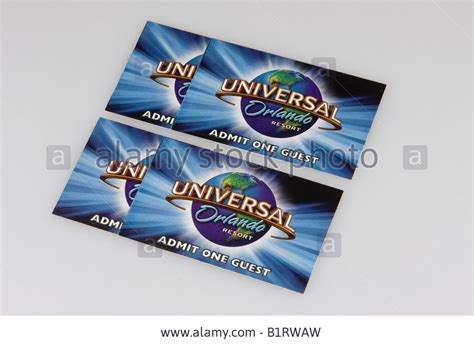 Stock Photo - Tickets to Universal Studios in Orlando, Florida, USA ...