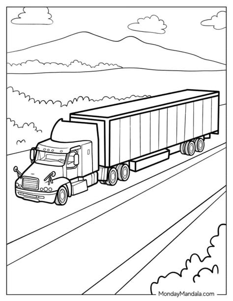 Tractor And Trailer Coloring Pages