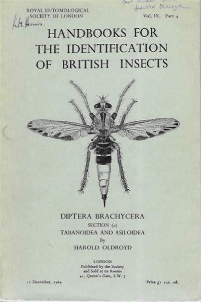 Diptera Brachycera: Tabanoidea and Asiloidea (Handbooks for the ...