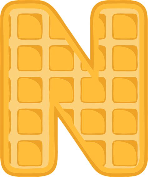 N Alphabet Waffle · Free vector graphic on Pixabay