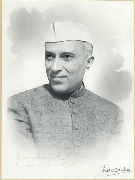 Lot 163 - Signed Portrait of Jawaharlal Nehru,