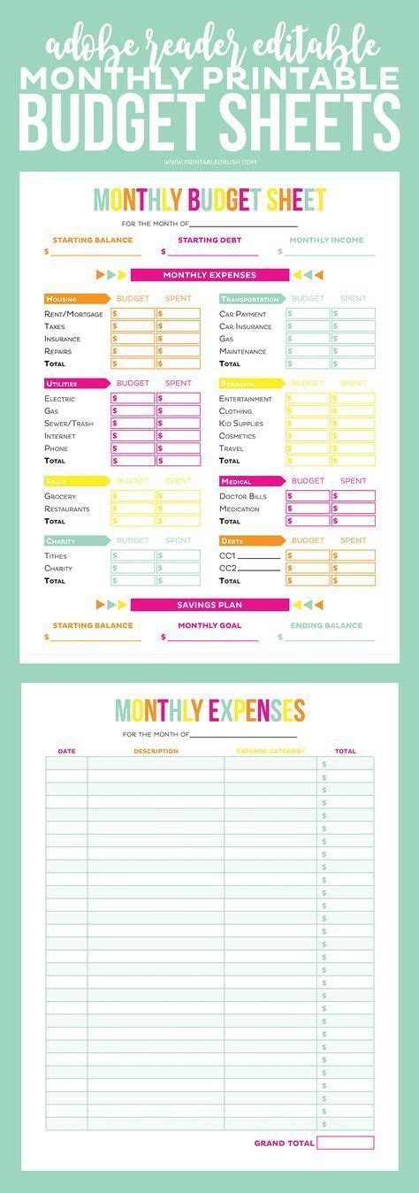 Editable Meal Plan Printable | Budgeting, Budget printables, Budget sheets