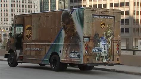 Special Star Wars 'Bring Home the Galaxy' themed UPS truck rolling around Chicago, 4 other major ...