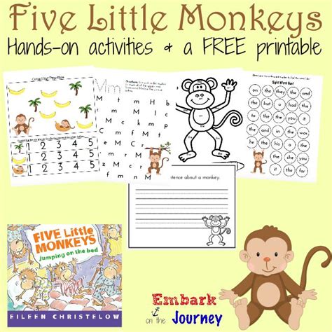 FREE Five Little Monkeys Activities and Printables | Free Homeschool ...