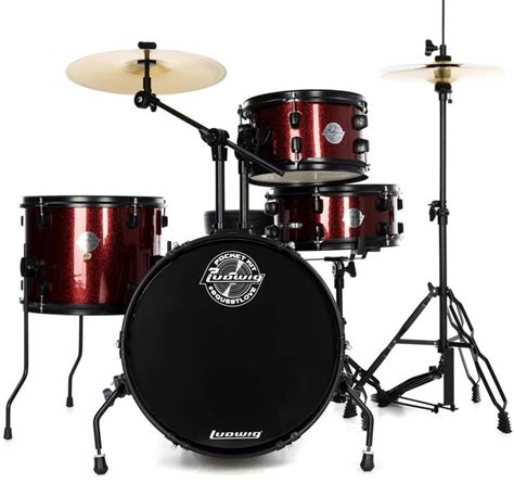 Ludwig Questlove Pocket Kit 4-piece Complete Drum Set - Red Sparkle ...