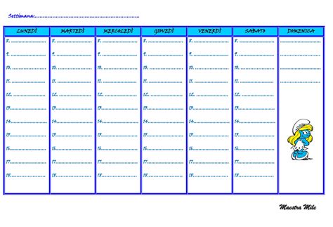 PLANNER SETTIMANALE | Blog di Maestra Mile