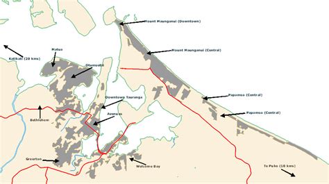 Property Valuations Tauranga - Tauranga Map