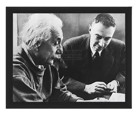 J. ROBERT OPPENHEIMER & ALBERT EINSTEIN DISCUSSING 8X10 FRAMED ...