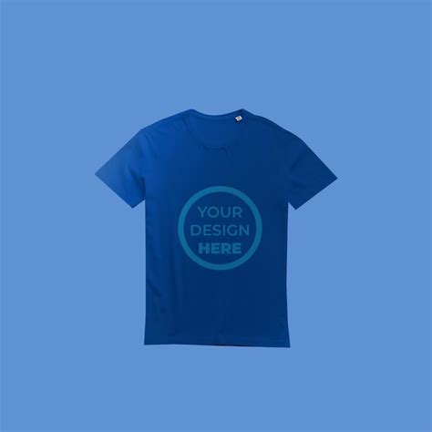 Premium PSD | Psd blue tshirt mockup