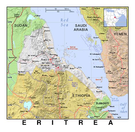 Eritrea Detailed Map