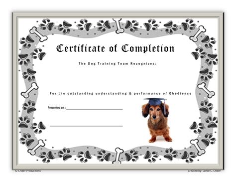 Dog Training Certificates - Etsy