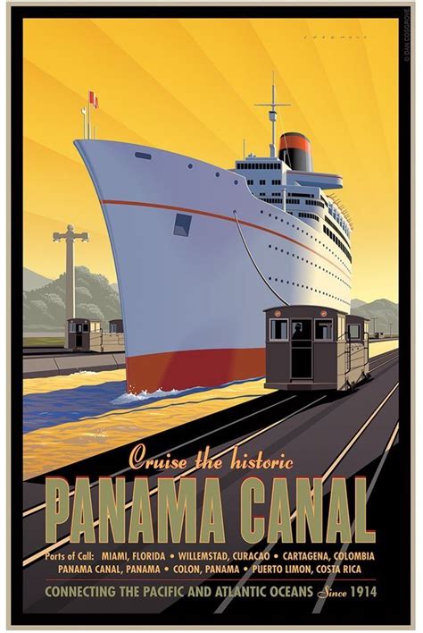 CANAL DE PANAMÁ | Travel posters, Vintage travel posters, Vintage travel