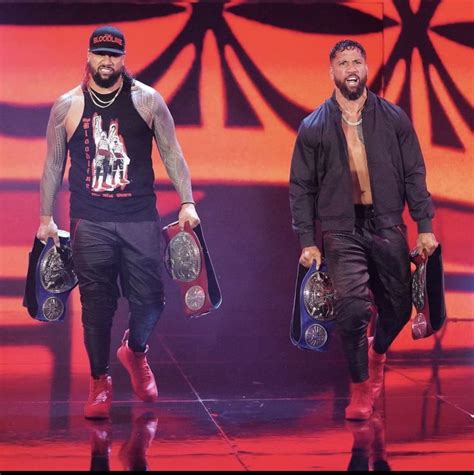 Jimmy & Jey uso walking into Raw as Undisputed Tag Team Champion in ...