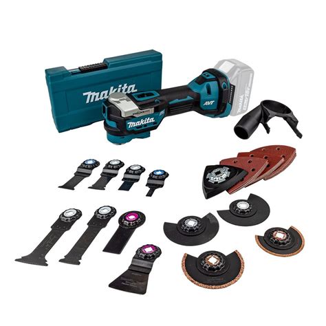 Makita DTM52ZX2 18v LXT Starlock Max Brushless Multi-Tool Body Only Inc 51x Accessories | Power ...