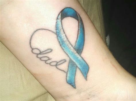 Cancer ribbon tattoos, Cancer tattoos, Tattoo for dad