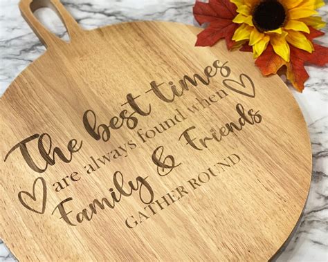 Beautiful Charcuterie Board With Quote About Family and Friends - Etsy