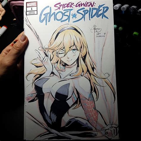 Spider-gwen comic variant by SkulduggeryBB on DeviantArt