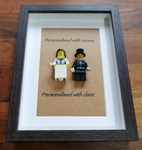 Handmade LEGO Wedding gift Minifigures with personalised | Etsy