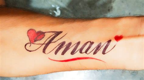 Top 55+ aman name tattoo designs super hot - in.cdgdbentre