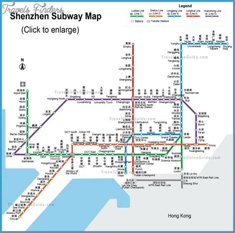 Shenzhen Subway Map - TravelsFinders.Com