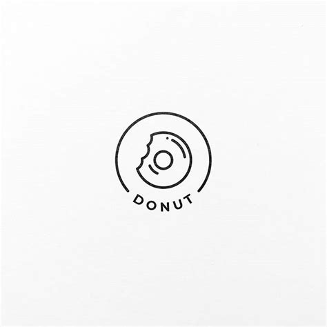 Logo © on Instagram: “A minimalistic logo design for a donut store. ⁣ . Hey guys you can check ...