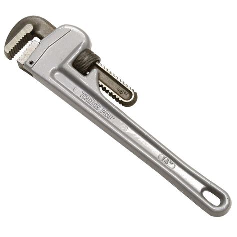 TradesPro 14 in. Aluminum Pipe Wrench-836159 - The Home Depot