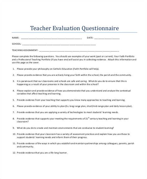 Example Of Self Report Questionnaire