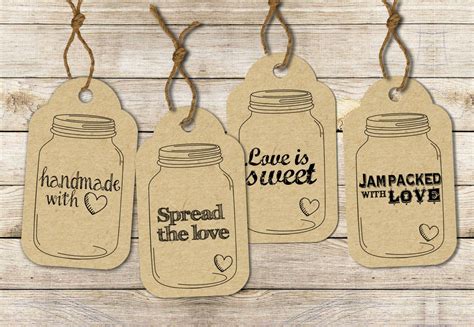 INSTANT DOWNLOAD Mason Jar Label Tags by ChelsiLeeDesigns on Etsy | Mason jars labels, Mason jar ...