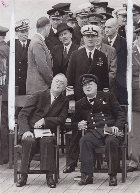 Unknown/British Official Photographs - Atlantic Charter, Roosevelt and Churchill, HMS Prince of ...