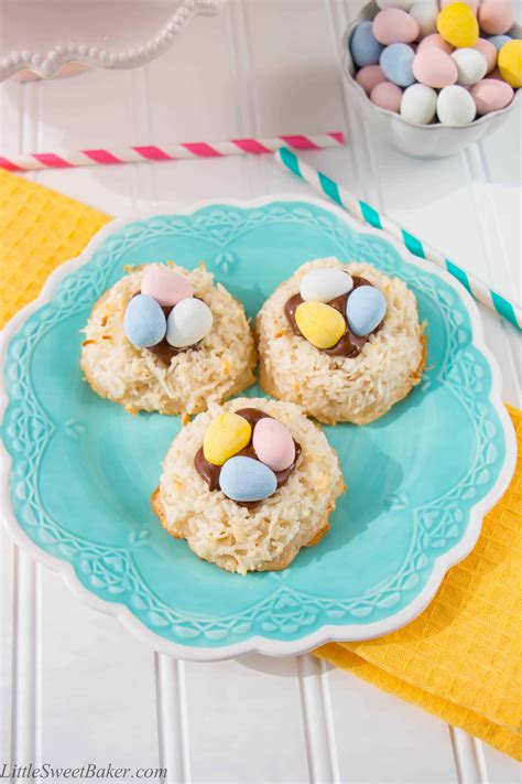 Easter Coconut Macaroons - Little Sweet Baker