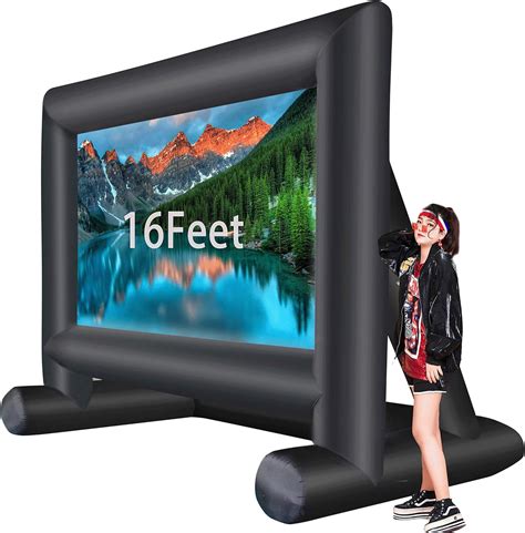 16ft Inflatable Blow up Mega Movie Projector Screen - Includes ...