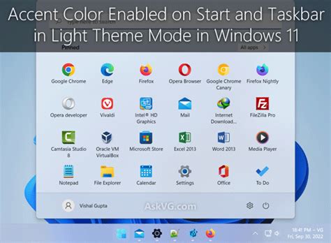 [Tip] Enable Accent Color on Start and Taskbar in Light Theme Mode in ...