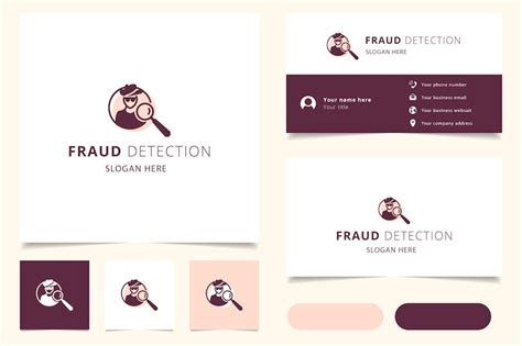 Premium Vector | Fraud detection logo design with editable slogan branding