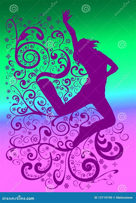 Spirals Dancer Silhouette Cartoon Vector | CartoonDealer.com #11496023