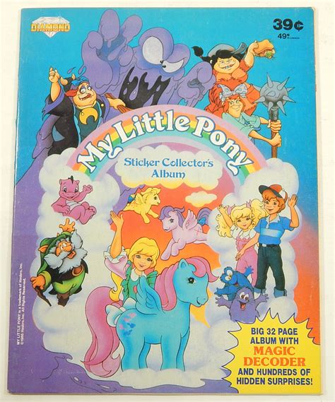 1986 My Little Pony Unused Sticker Album & Magic Decoder ^ Diamond Rare | eBay