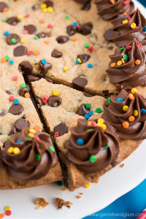 Chocolate Chip Cookie Cake - Garnish & Glaze