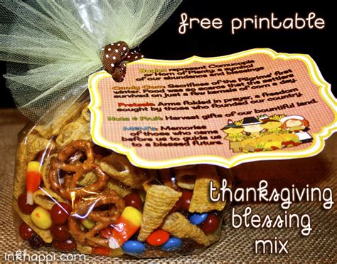 Thanksgiving Blessing Mix and Printables - inkhappi