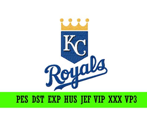 Kansas City Royals logo machine embroidery design – INSTANT download machine embroidery pattern ...