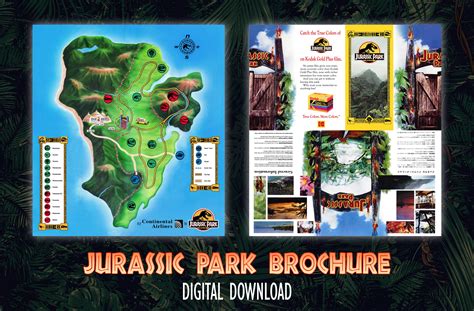 Jurassic Park Prop Jurassic World Map Brochure Jurassic ...