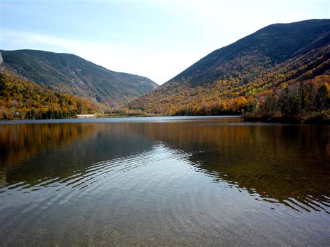 Echo Lake at Foot of Cannon Mountain, Franconia Notch New Hampshire ...