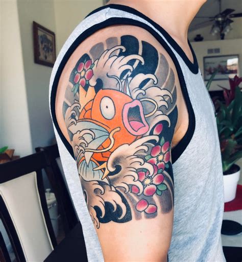 First tattoo: Japanese/Koi style Magikarp by Chase Martines at Til Death Tattoo in Denver, CO ...